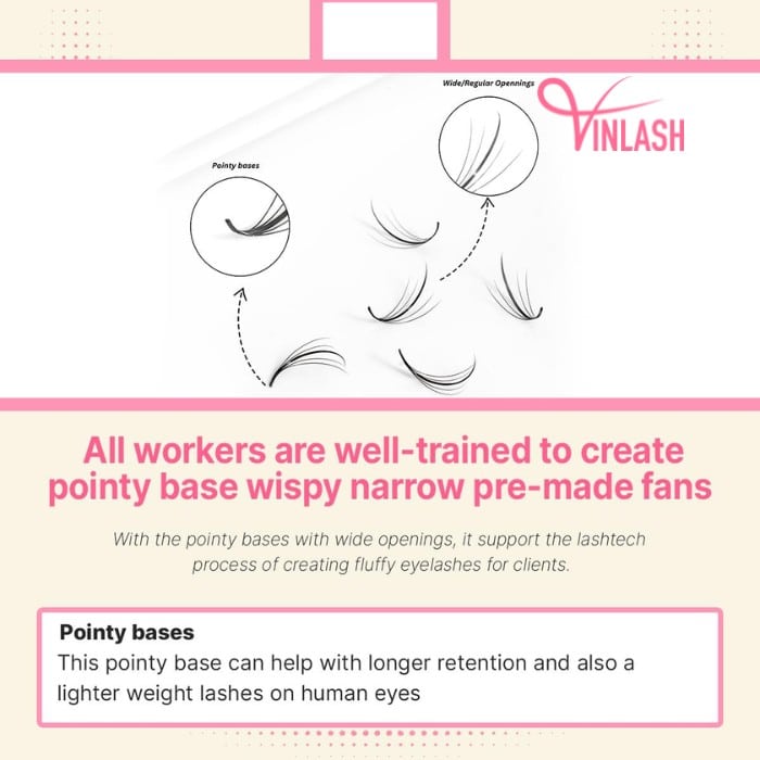 Wispy eyelash extensions black fans on strips VLV033-2