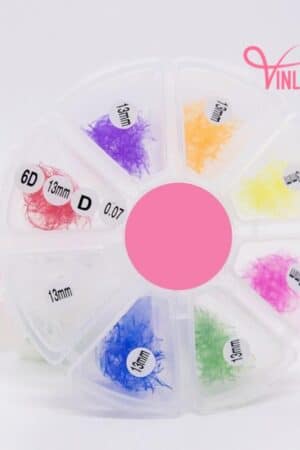 Narrow pre-made fans 3D to 20D mixed-color box L 20 lines VLV019-3