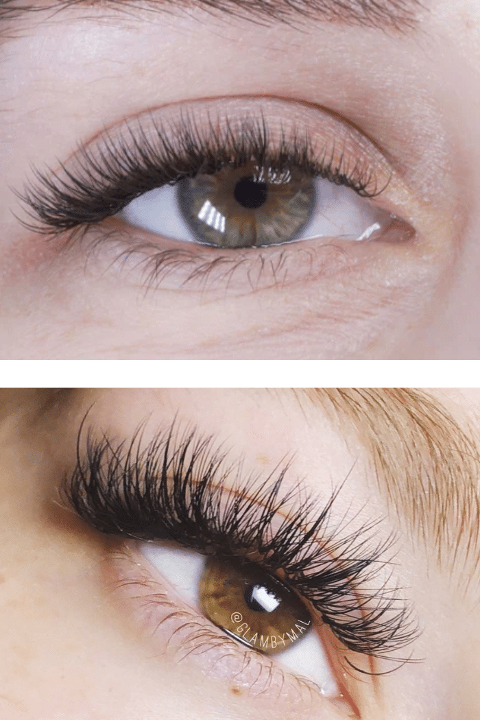 Wispy hybrid lashes offer the best of both worlds