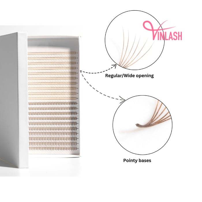 Pre-made fans 3D to 20D mixed-color box L 20 lines VLV009-1