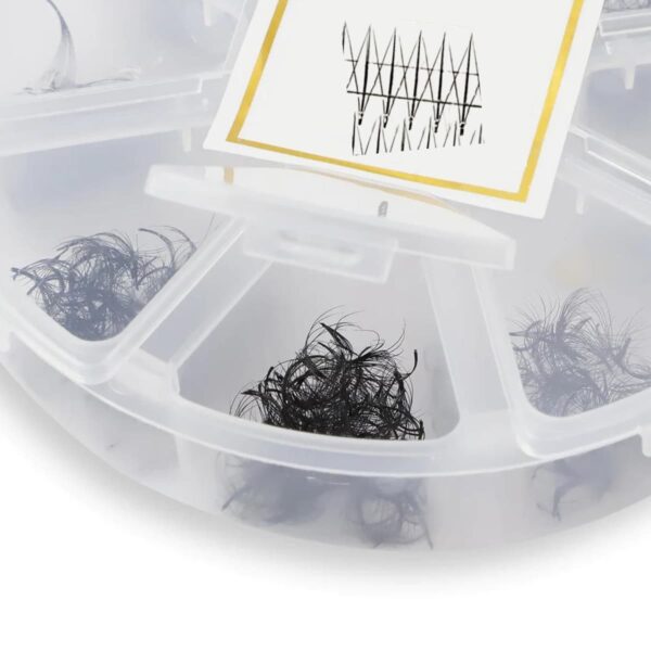 Special spike camellia pre-made fans black mix 8 compartments VLV052
