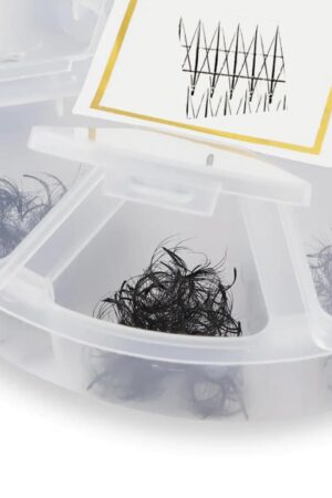 Special spike camellia pre-made fans black mix 8 compartments VLV052