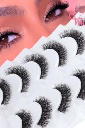 5D mink cat eye strip lashes LM052-1