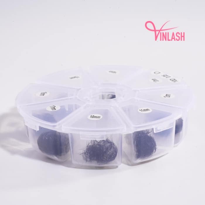 Special spike camellia pre-made fans black mix 8 compartments VLV052-5